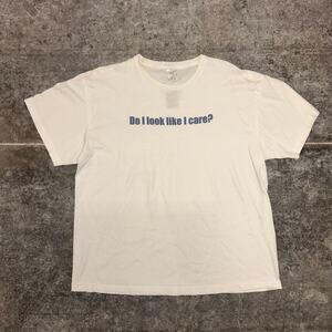 Vintage Y2K Do I Look Like I Care T-Shirt XL